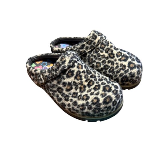 Leopard Print Clogs With Adjustable Strap By L'Amour Girls size 2 - Picture 1 of 8